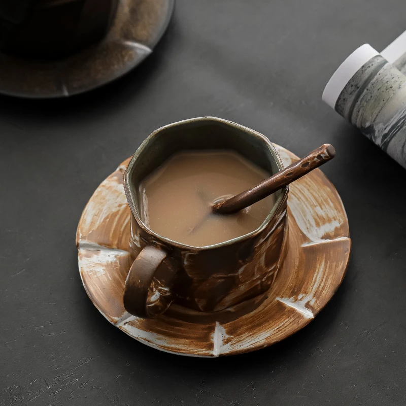 复古日式陶瓷咖啡杯创意个性日式杯碟套装马克杯水杯家用办公室