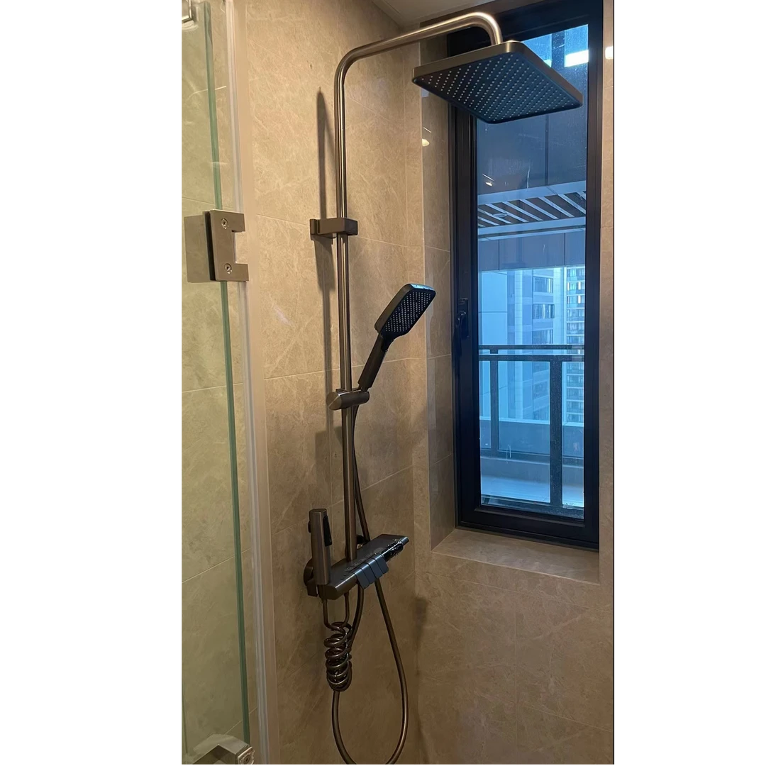 DC2026Q#【枪灰色 数显】花洒家用水龙头浴室柜家用（不包安装）