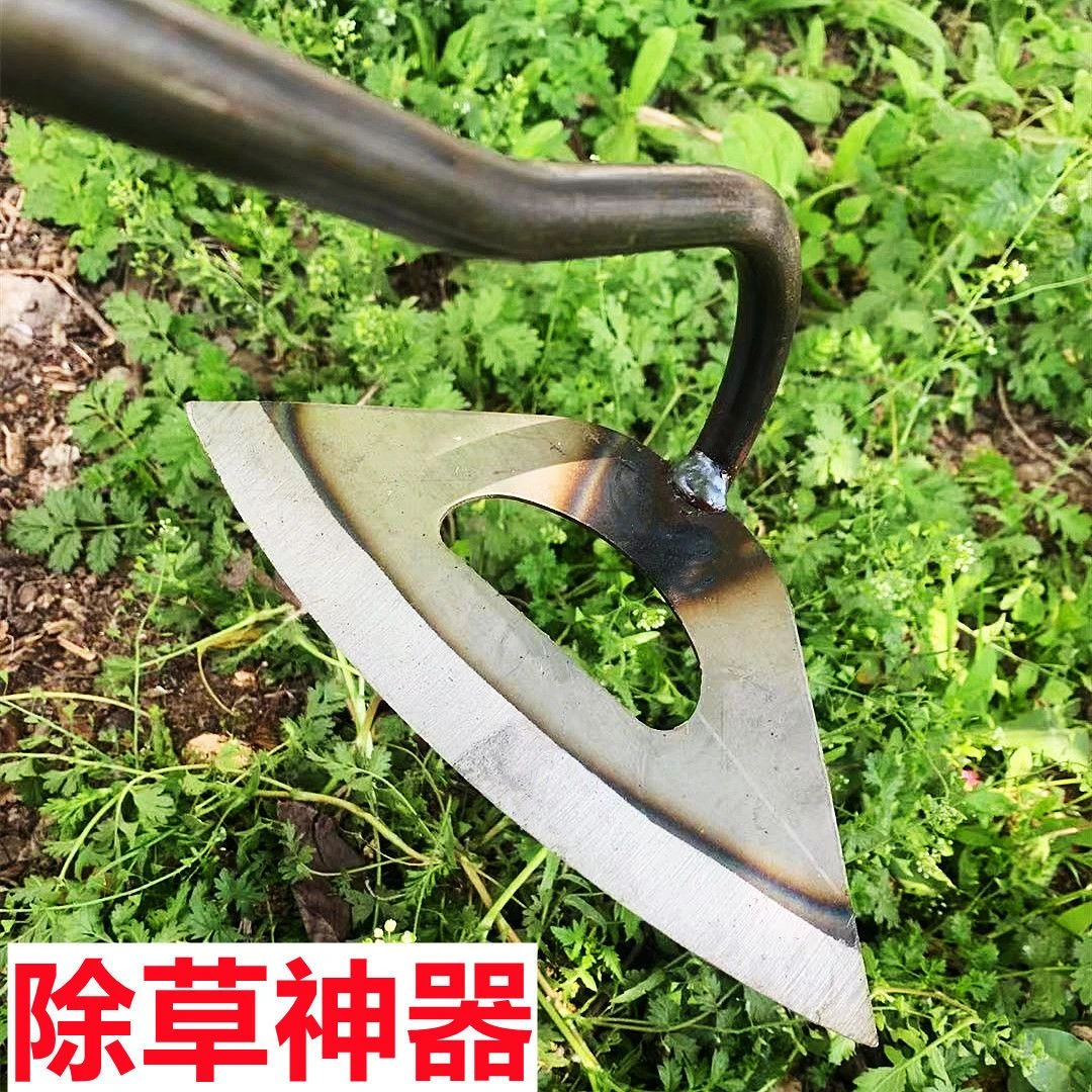 家用园艺锄草农用工具松土种菜种花小锄头多功能全钢老式除草神器