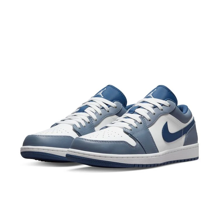 NIKE/耐克553558-414 AJ1 男款低帮雾霾蓝板鞋灰蓝蓝色复古潮流aj