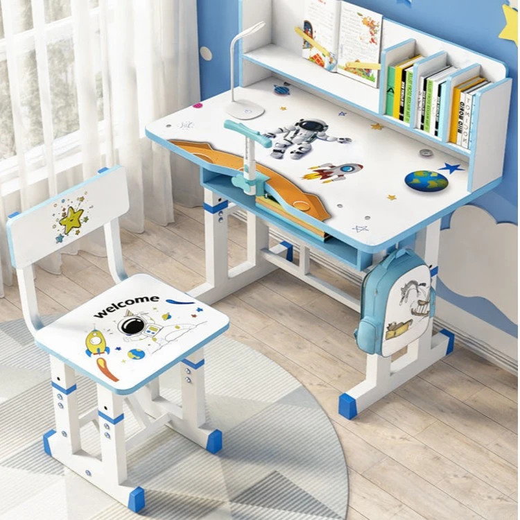 儿童升降学习桌家用桌面卡通小孩初中书桌椅小学生女孩课桌书桌