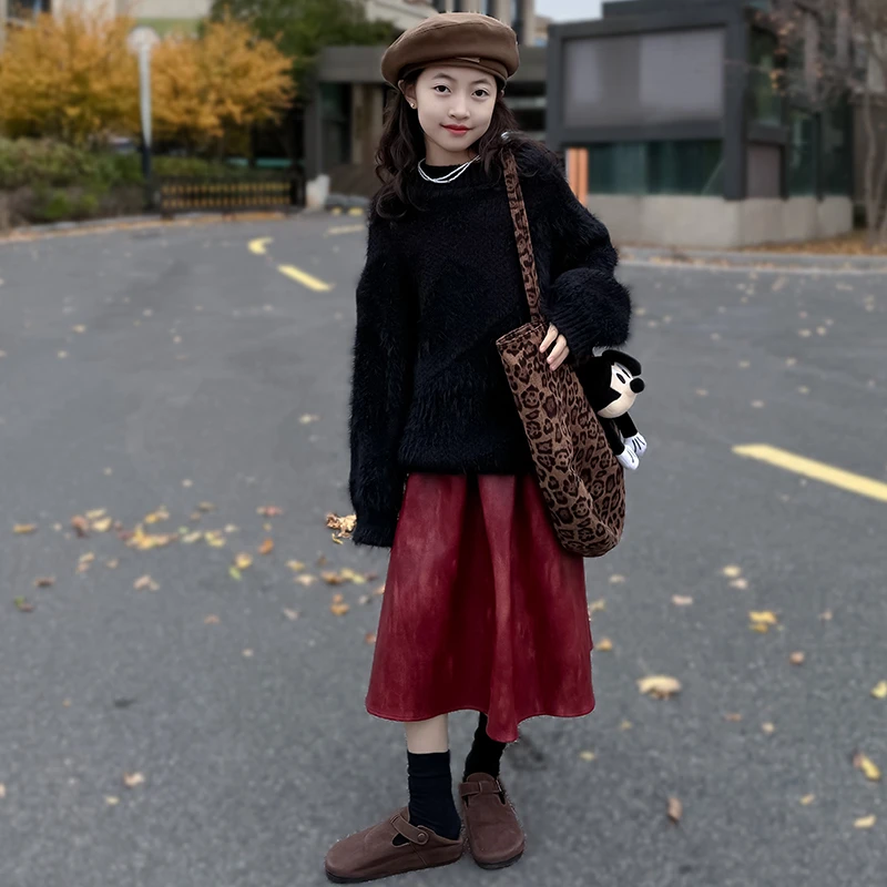 【绒绒细语】女童毛衣2024新款秋冬季洋气儿童毛衫百搭保暖针织衫