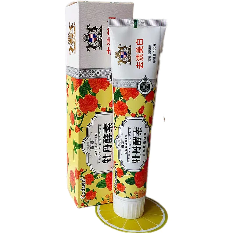 Codarin牡丹酵素去渍美白牙膏去烟啧口臭清新口气抗敏感薄荷味165