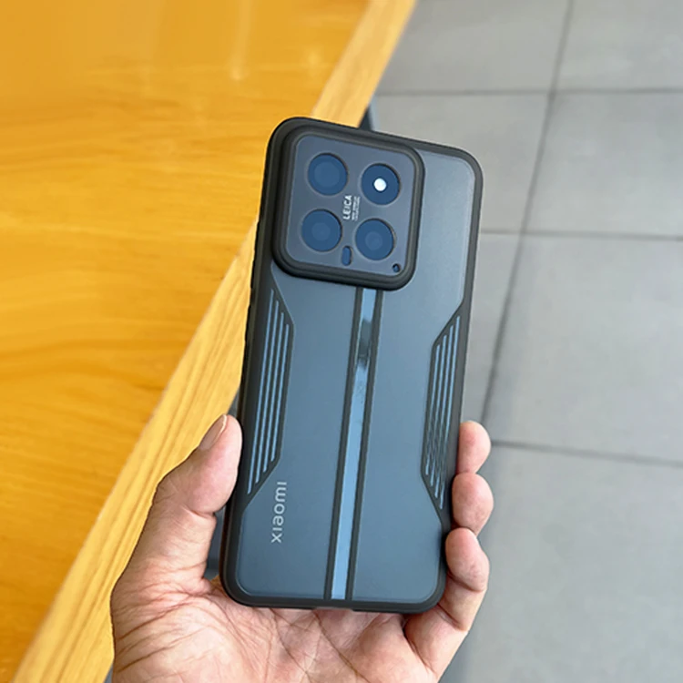 小米14全包防摔镜头线条纹防滑软壳小米14pro简约保护套