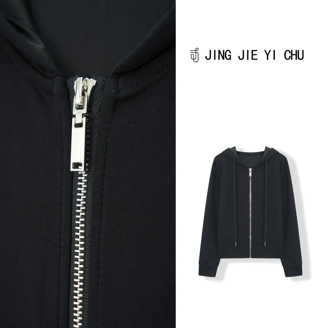 静姐【遇见】~新款运动时尚休闲连帽款短款拉链外套 R79009