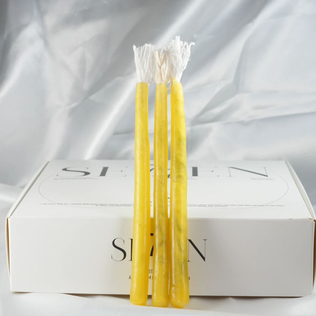 【印象吉祥】阿里雅查 黄色蜡烛手工摆件