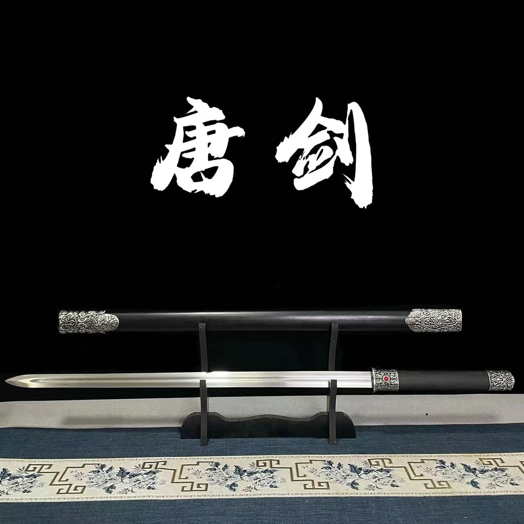 唐剑高锰钢锻造龙泉宝剑六面剑锌合金铸造收藏赠品摆件未龙泉刀剑