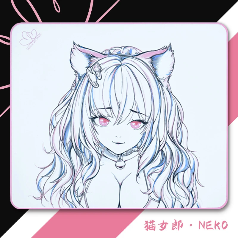 猫女郎NEKO大号游戏鼠标垫FPS操控短TTK锁边井上诡道竞技