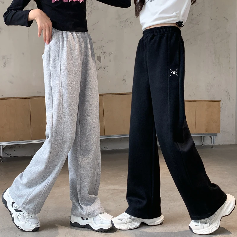 女童秋装运动裤中大童裤子2025新款儿童春秋宽松休闲长裤小女孩潮