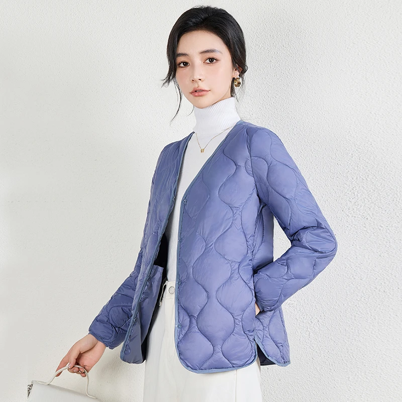 棉服女短款轻便小棉袄2024新款秋冬季保暖小棉袄无领内穿轻薄内胆