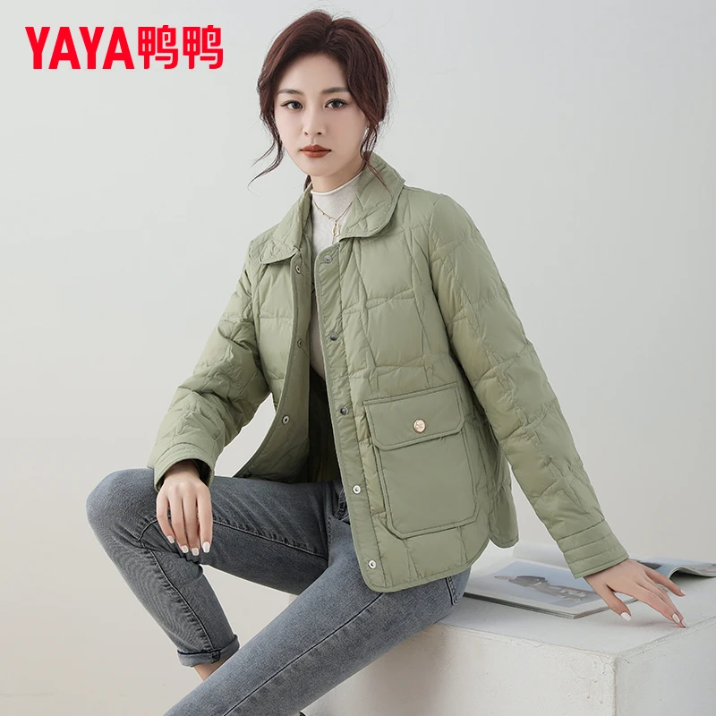 短款轻薄鸭绒羽绒服2024年时尚休闲女士轻薄保暖秋冬