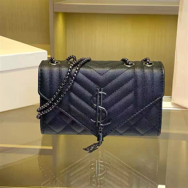 小香风时尚菱格链条包2024新款小方包时尚百搭单肩港风洋气斜挎包