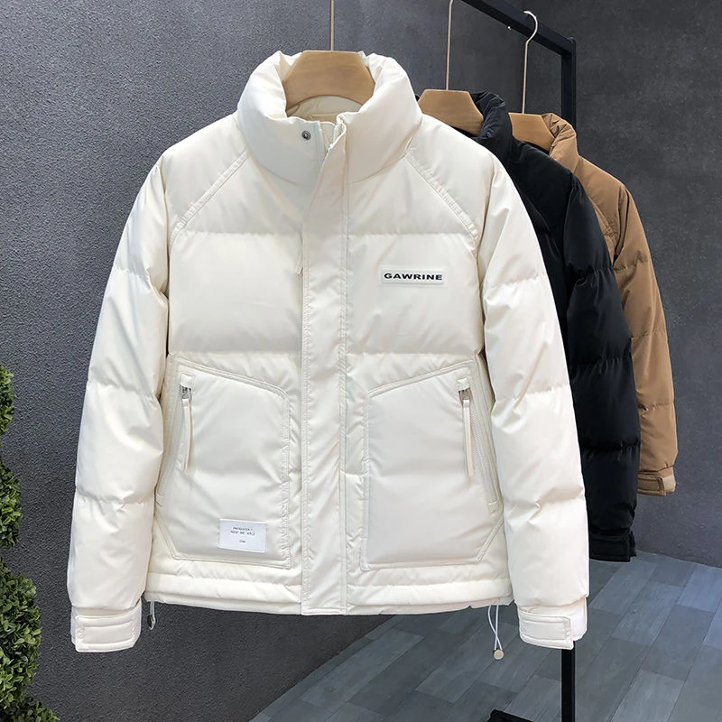 爆款羽绒服男高品质短款立领白鸭绒保暖外套韩版潮流修身冬季秋季
