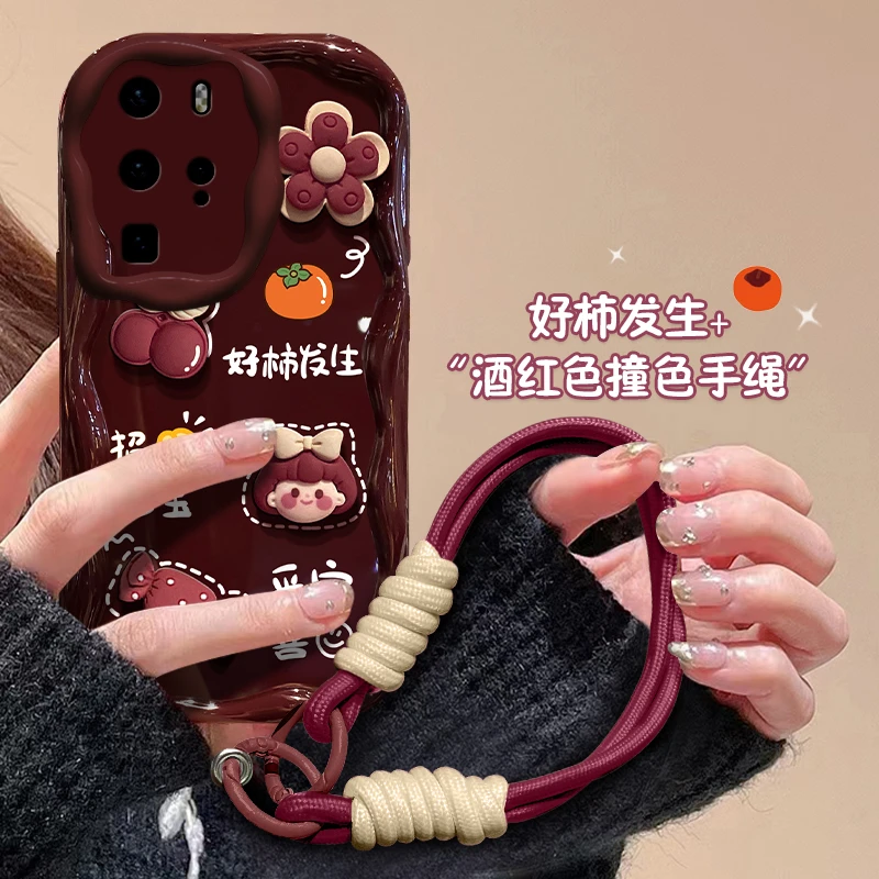 适用于华为P40Pro好柿发生女孩全包镜头保护硅胶手机壳