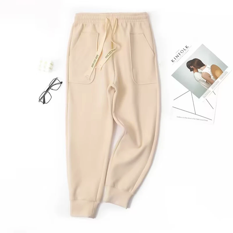 男女同款休闲防风裤秋冬季外穿百搭洋气韩版高腰显瘦801-01TG