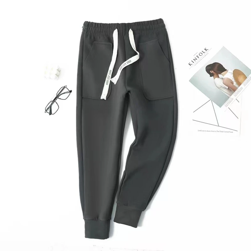 秋冬男女同款加绒加厚休闲纳米绒防风裤外穿百搭