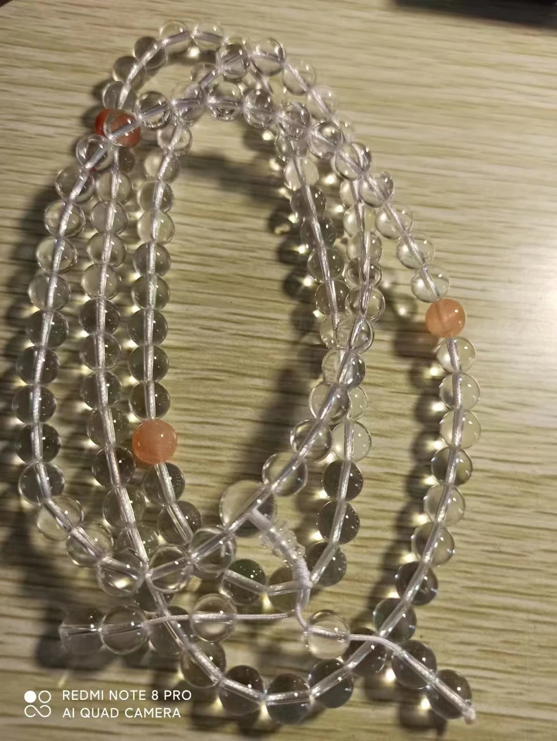 天然水晶108颗念珠念串