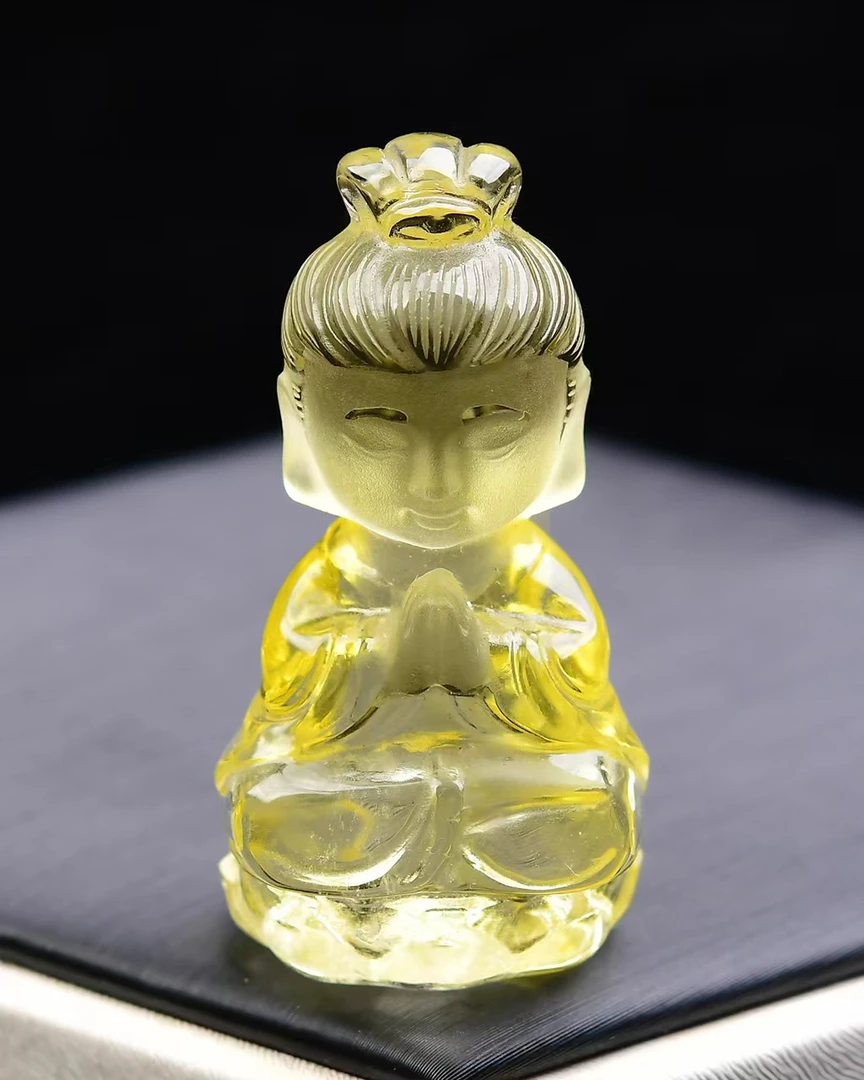 送子观音，天然黄水晶