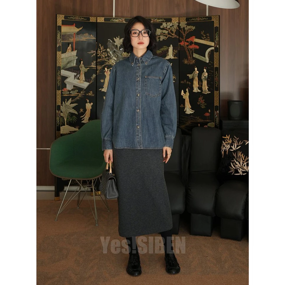 得未曾有，２４年早春新增冰纹洗水，进口面料经典又时髦百搭牛仔衬衣