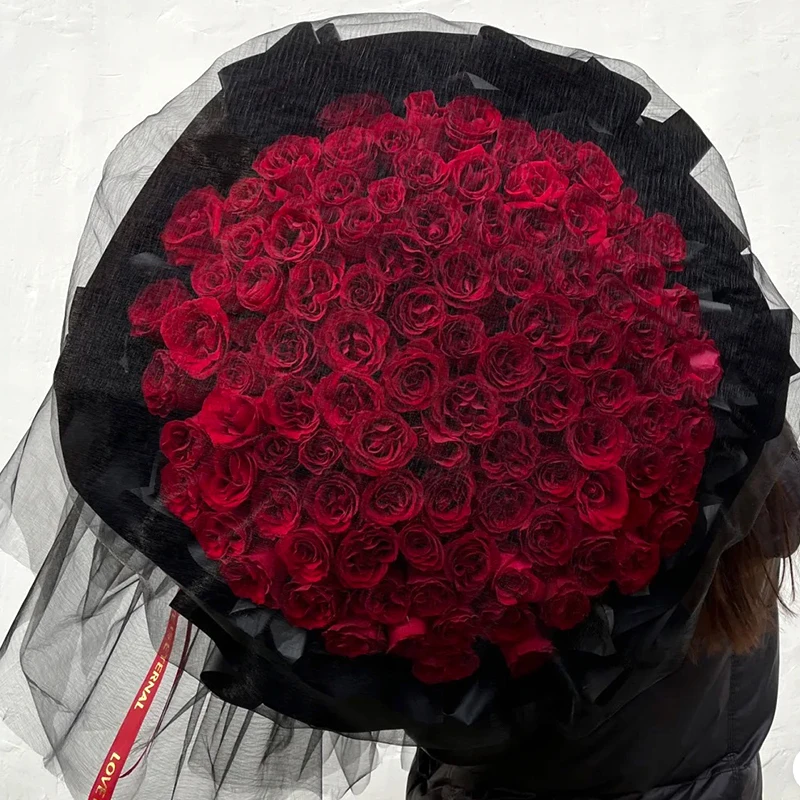 【长长久久】99朵红玫瑰花束送女朋友老婆爱人生日礼物表白求婚订婚附近鲜花店情人节鲜花小时达同城配送到家