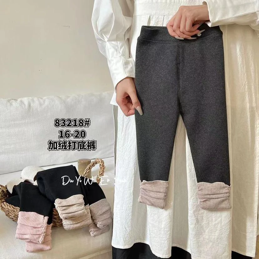 韩版女童加绒打底裤