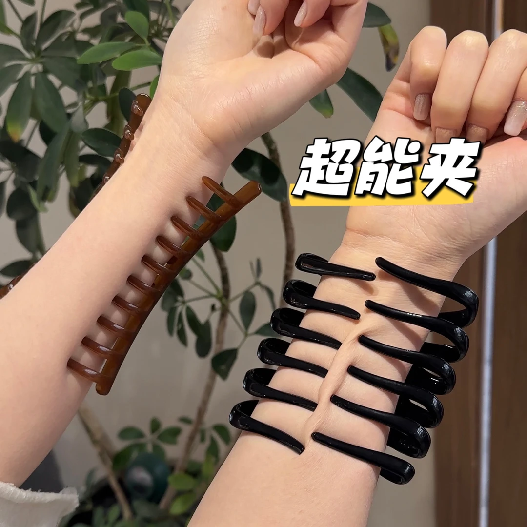 发量多闭眼入高级感气质加大加宽抓夹鲨鱼夹明星同款发饰