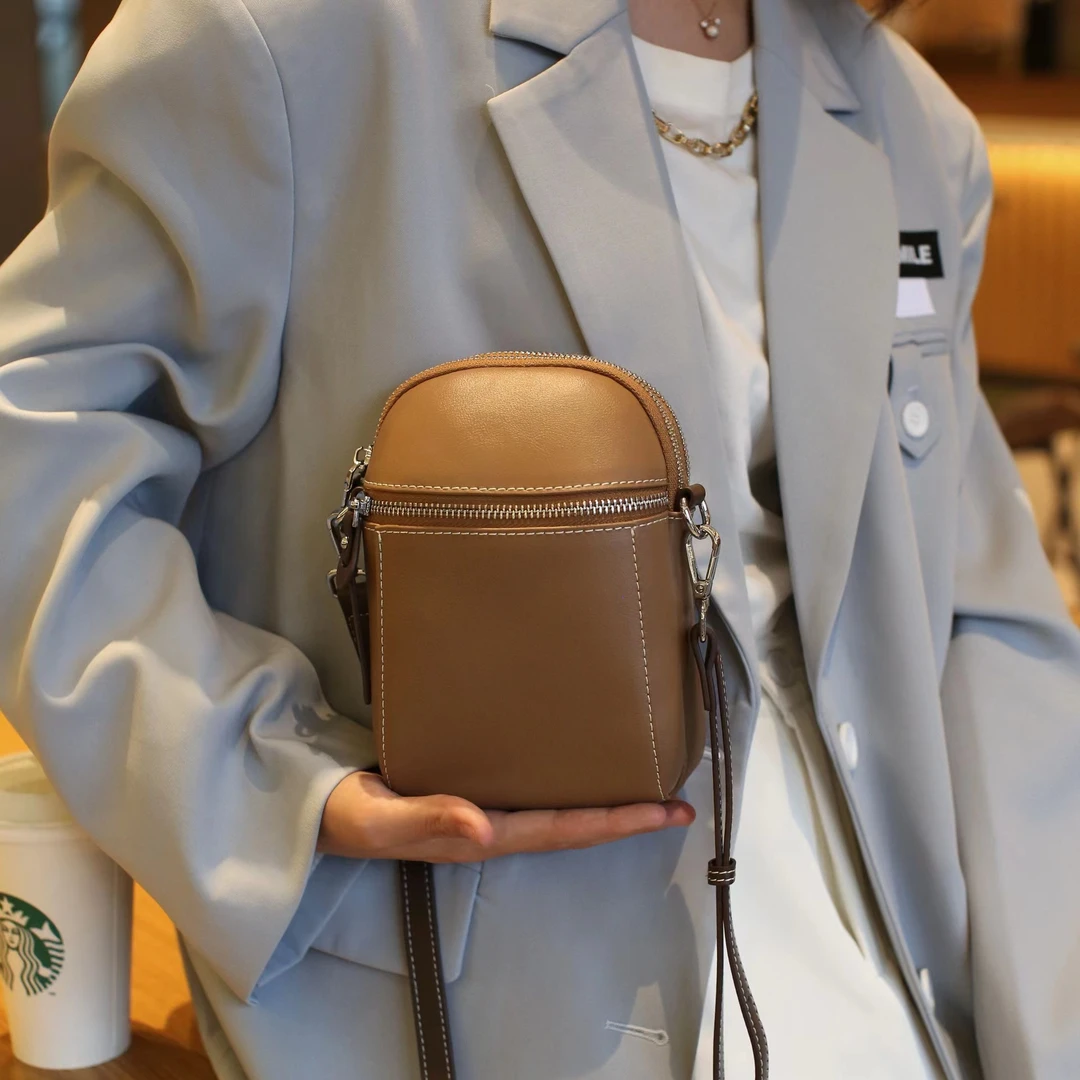 真皮小挎包夏季百搭肩包女士休闲小包包时尚简约斜挎包208