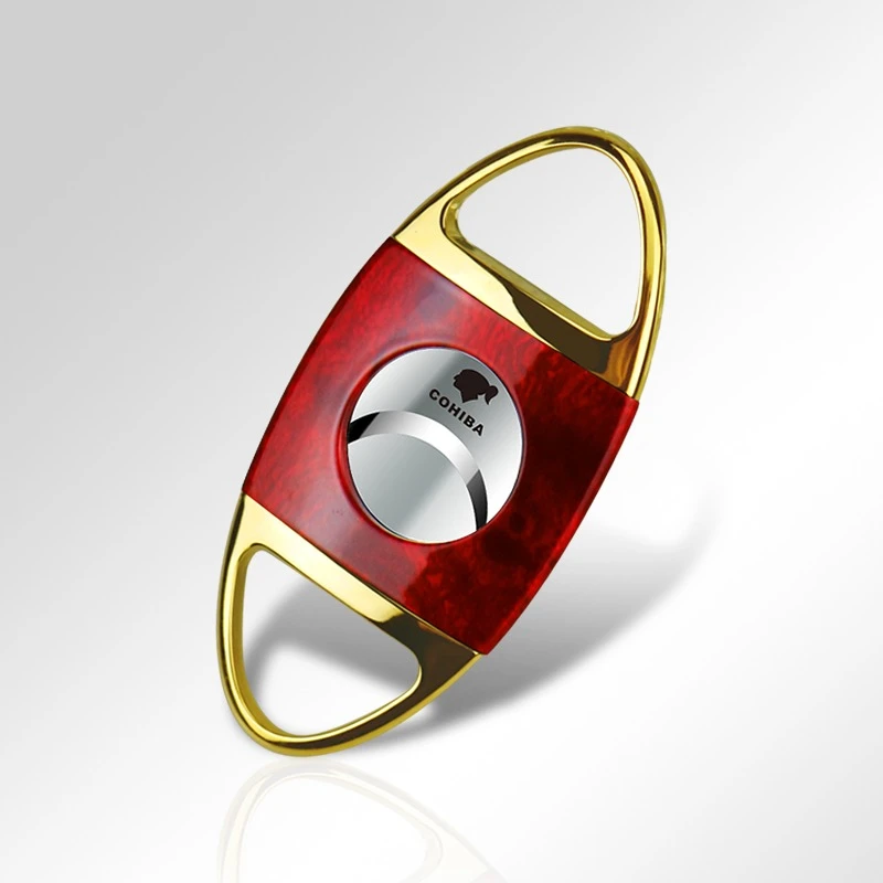 金属雪茄刀雪茄剪子不锈钢双刃雪茄剪刀烟刀加厚时尚家用锋利