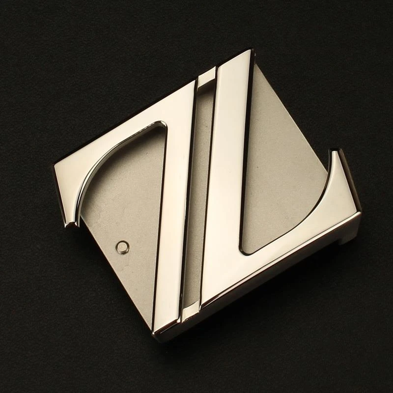 Z字母内穿皮带头不锈钢扣皮带扣头男裤腰带扣平滑扣板扣3.8韩版潮