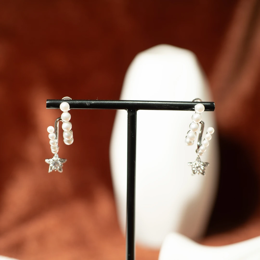 合金耳饰 【重百优选】气质复古耳饰简约轻奢百搭耳钉ED6146