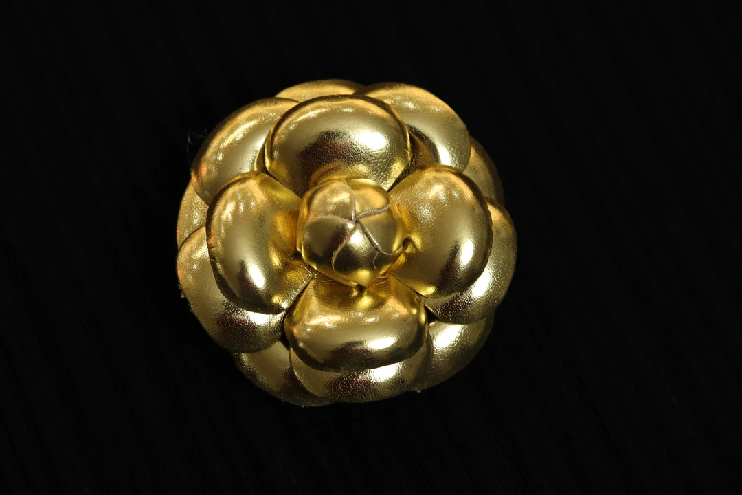 非金属皮质胸针 6cm纯手工制作小香风（山茶花）胸针小众设计精致