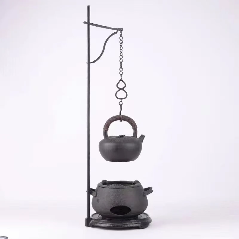 【福禄】桌面台式便携铁壶挂钩烧水可调节免安装围炉煮茶自在钩套装