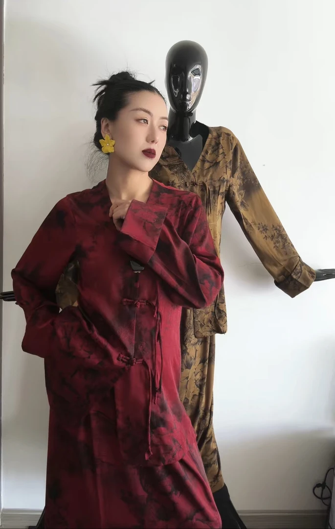 女士上衣套装新款春夏天新中式套装开衫