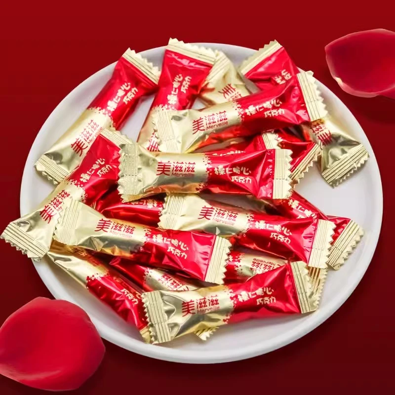 金帝美滋滋榛仁脆心巧克力果仁夹心散装香脆结婚庆喜糖果零食年货