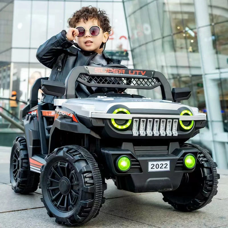 K儿童电动车坦克四轮越野车3-4遥控小孩玩具车可坐人电动汽车6