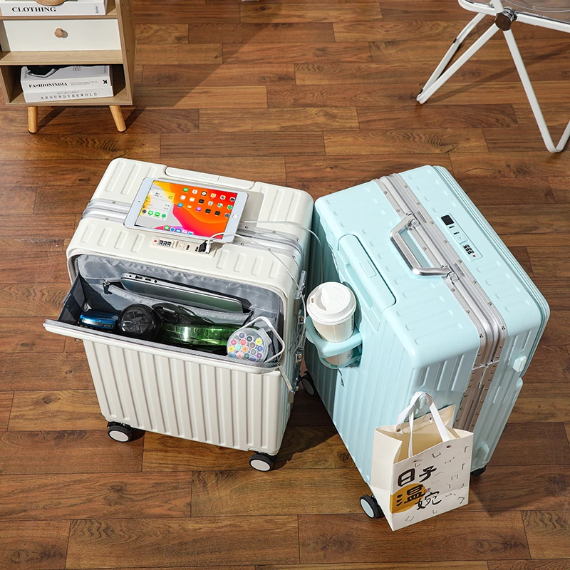 前置开口多功能行李箱拉杆箱网红女超大容量24寸旅行箱20寸登机箱