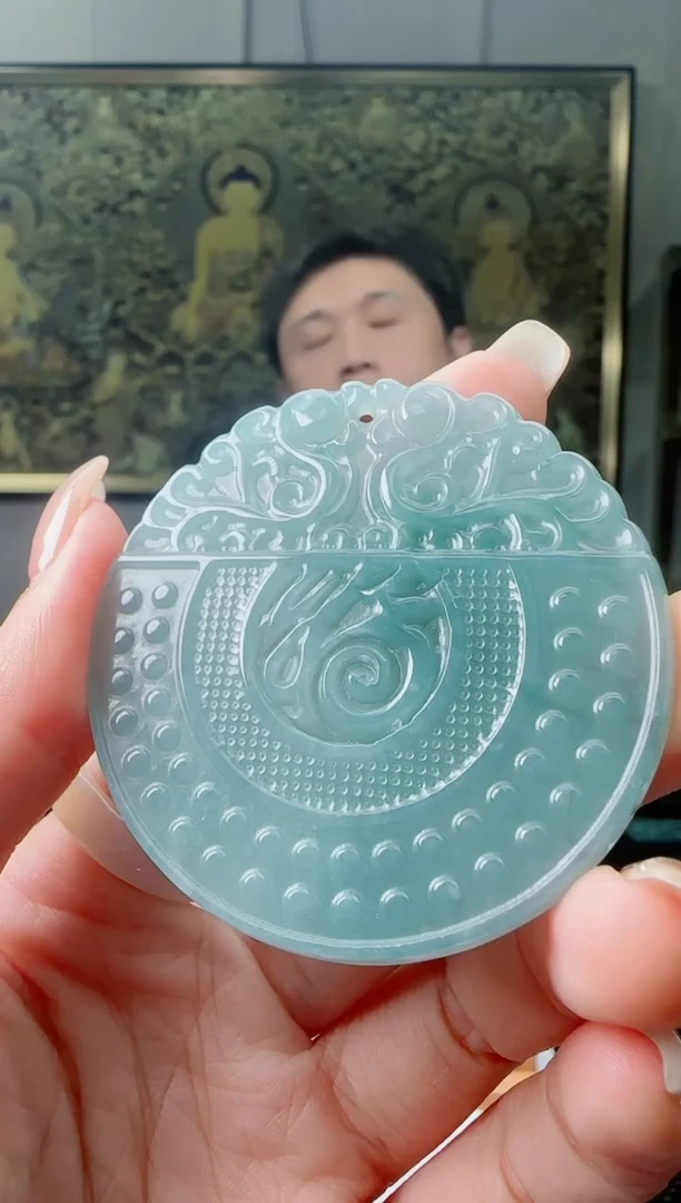 【闪购商品】翡翠颈饰未镶嵌圆福牌多样性随机一件发货