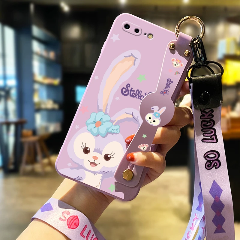 苹果8plus手机壳女款芭蕾兔腕带iphone8全包防摔iphone7软壳个性
