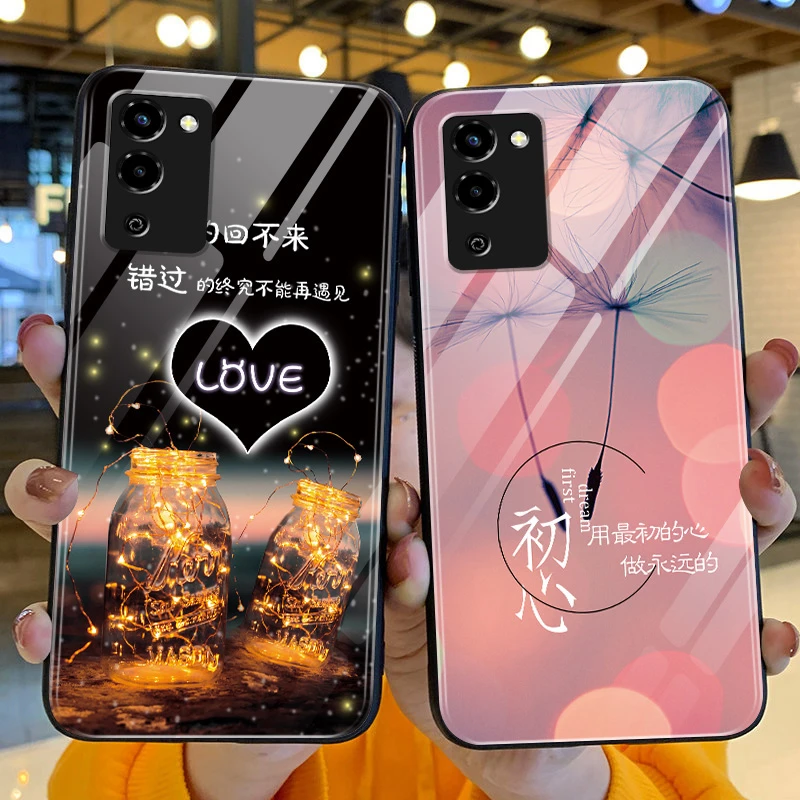 oppoa56手机壳女款a56可爱LOVE玻璃壳硅胶软OPPO防摔A56个性创意