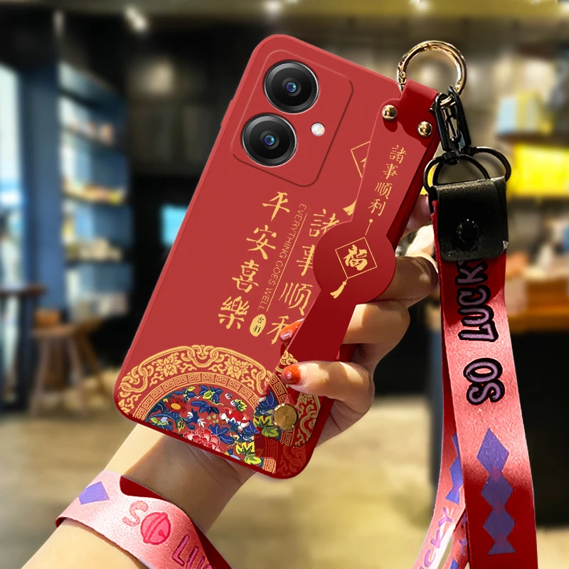 诸事顺利适用小米红米13r手机壳男新款13c斜挎硅胶挂绳5g保护套女