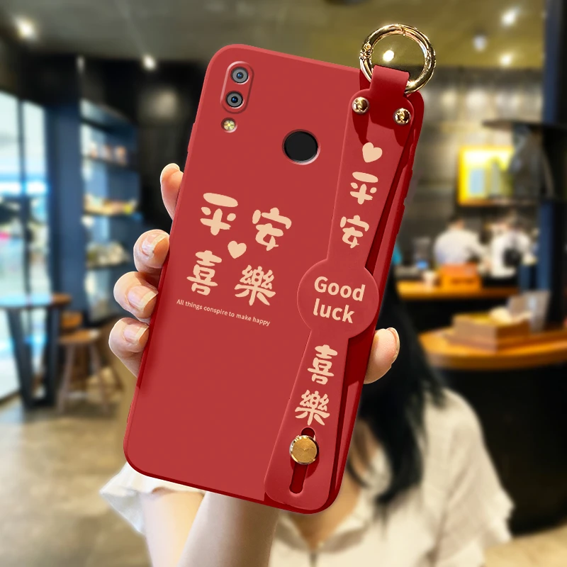 华为nova3手机壳新款nova3e腕带平安喜乐新年液态硅胶软壳nova3i