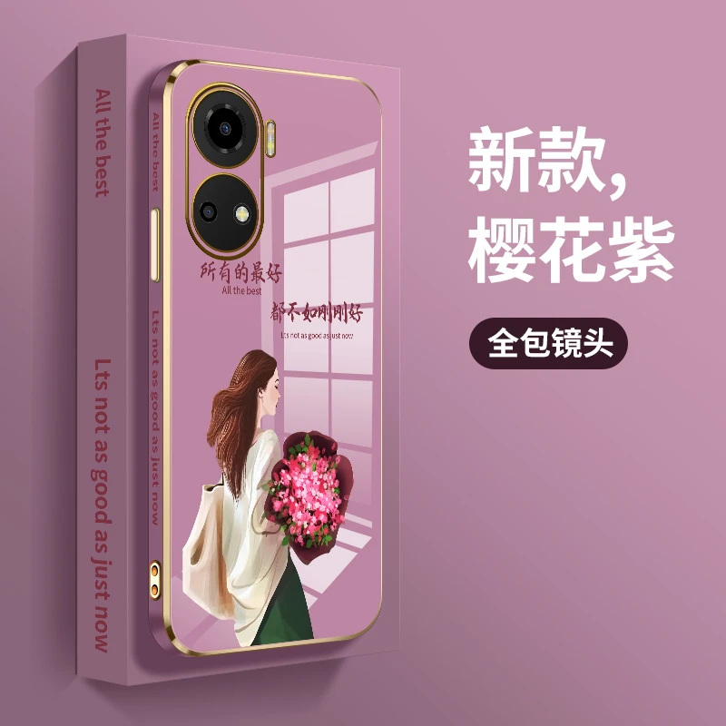 华为荣耀畅玩40手机壳新款电镀刚好女生40plus硅胶软壳镜头全包简