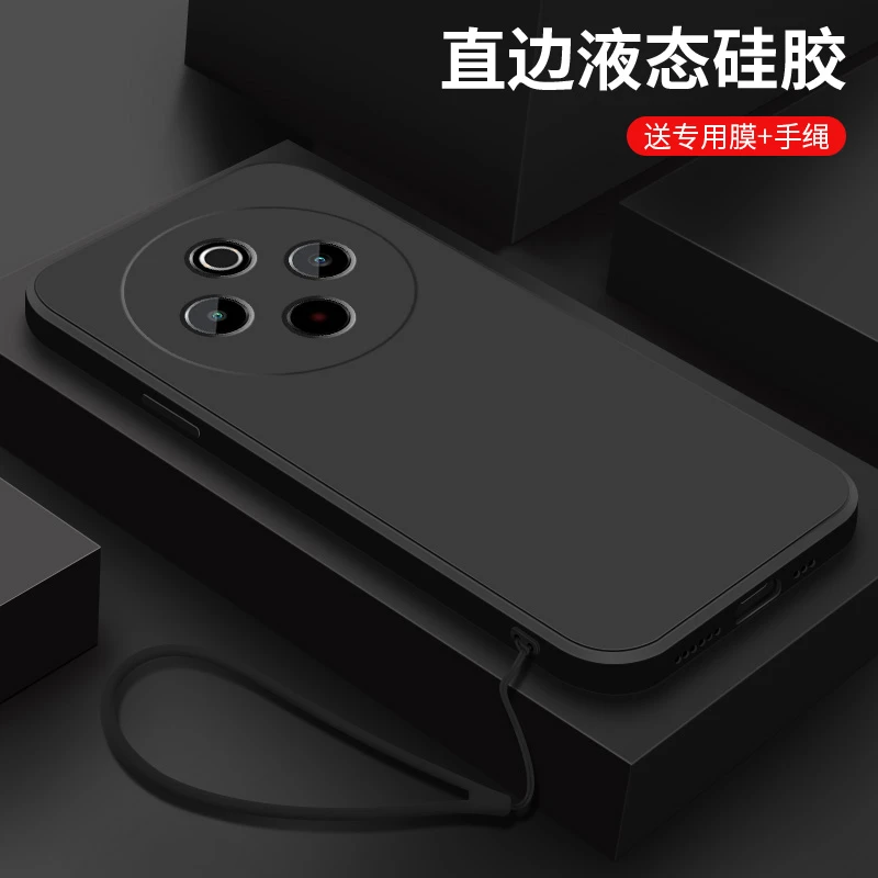 经典黑色vivoy300pro手机壳Y300pro新款纯色硅胶全包防摔保护套男