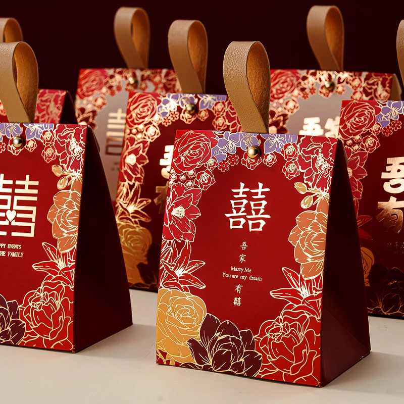 喜糖盒子新款中式创意结婚糖盒专用高端大气婚礼伴手礼盒轻奢空盒