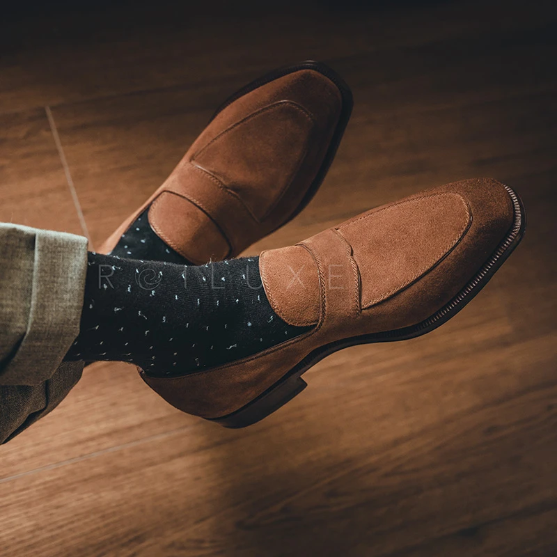 意大利Enzo Bonafe手缝沿条工艺商务休闲皮鞋 Penny loafer乐福鞋