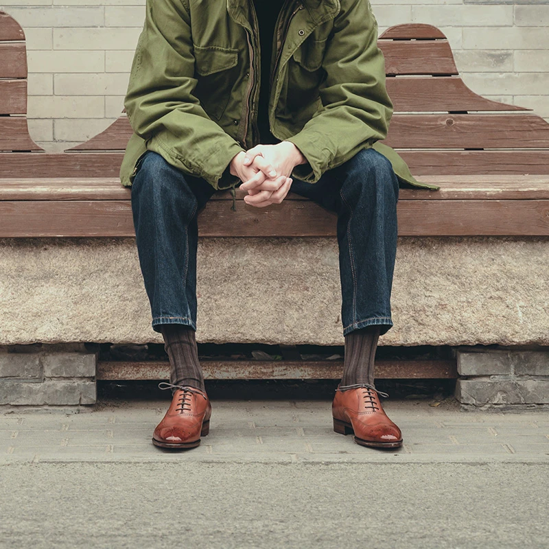 英国Gaziano&Girling固特异皮鞋手工Oxford牛津布洛克鞋 Mitchell