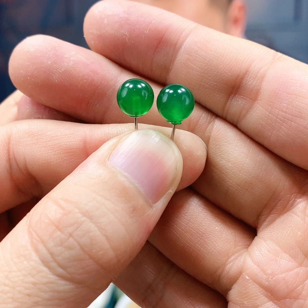 【闪购商品】玛瑙/玉髓耳钉未镶嵌