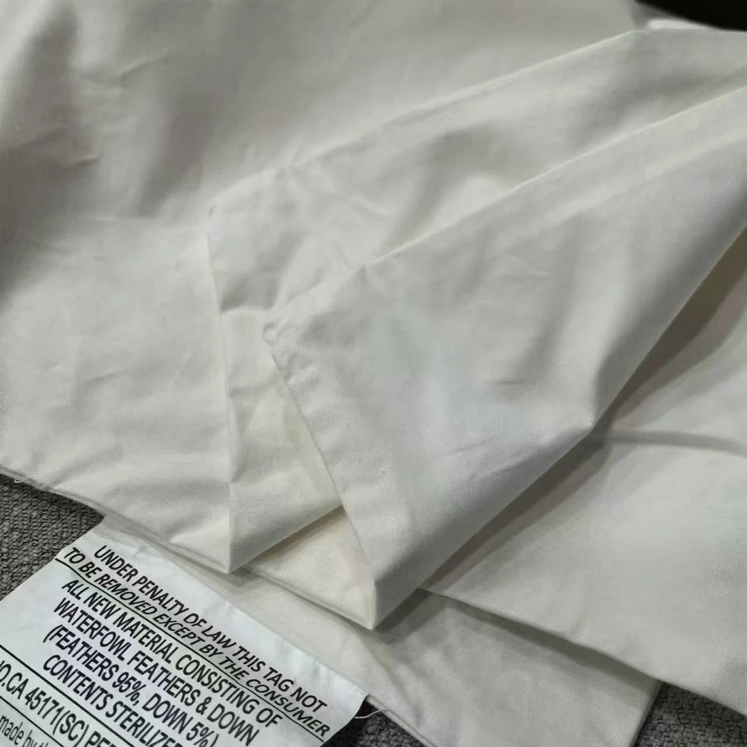 白色高支棉枕套50*90（有开口）发2对