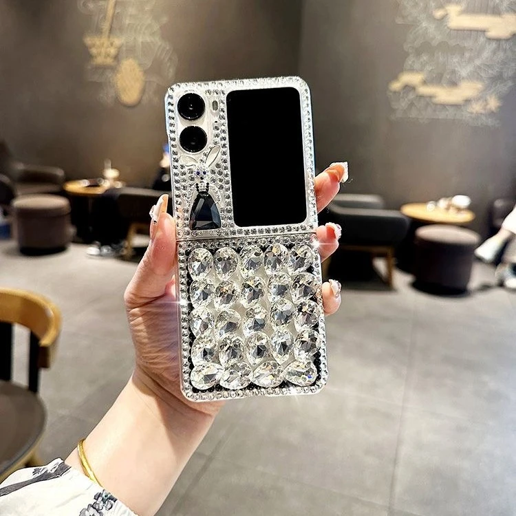 水钻兔子适用OPPO FindN2Flip手机壳折叠屏find n3flip高级透明女