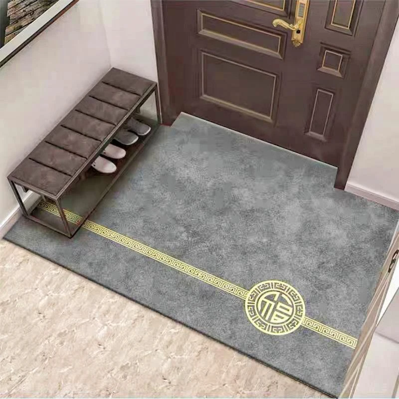 水晶绒 家用轻奢小幸福 进门入户地垫吸水门厅玄关脚垫耐磨地垫